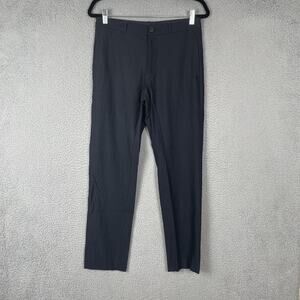 A.P.C. Pants Mens Small Black Wool Cotton Blend Slim Tapered Trouser Stretch